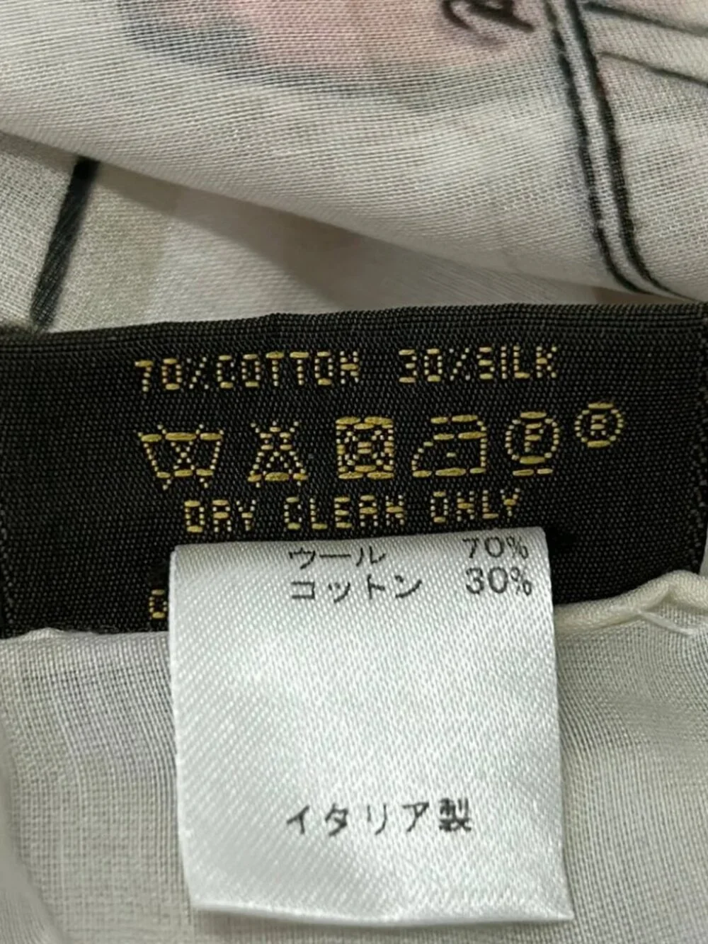 LOUIS VUITTON ethol sticker MP1569 Cream Multi CAGM0194 Scarf